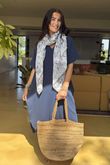 Made in Italy Paulo Pillow Cotton Shirt Dress French Navy